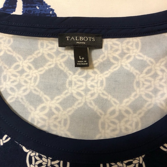 Talbots, LP stretchy nautical design T-Shirt. - Picture 7 of 8